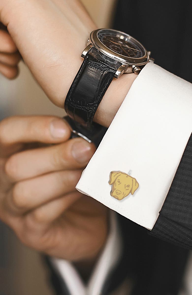 Cufflinks, Inc. Yellow Labrador Cuff Links, Alternate, color, Gold