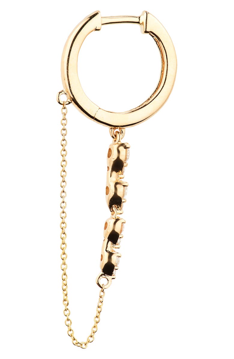 Dana Rebecca Designs Sophia Ryan Diamond Drop Huggie Hoop Earrings, Alternate, color, Yellow Gold/ Diamond