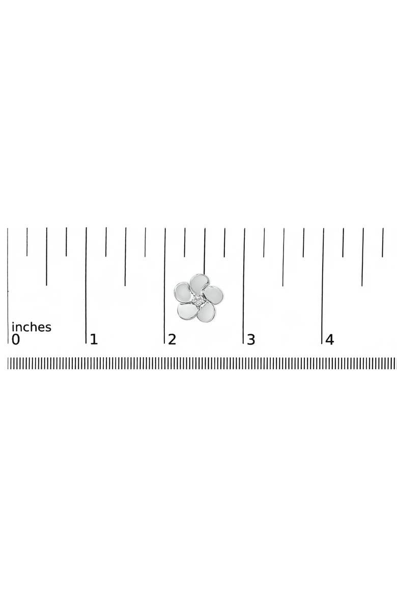 10K Gold 1/3 Cttw Lab Grown Diamond Flower Petal Stud Earrings, Alternate, color, White