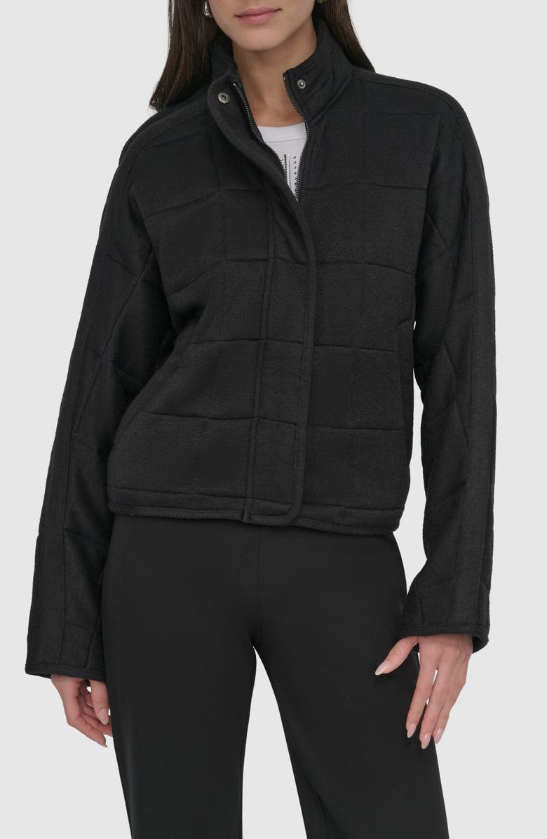 DKNY Quilted Knit Jacket, Main, color, 