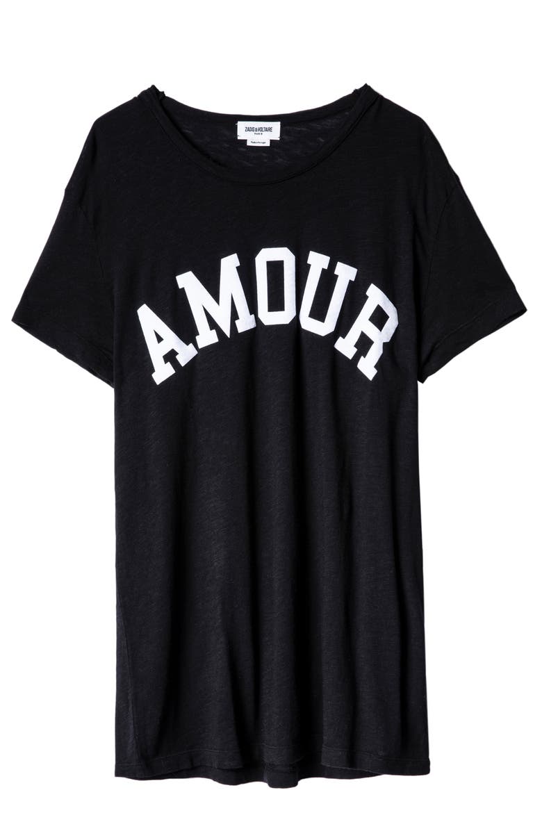 Walk Amour Graphic Tee, Alternate, color, NOIR/BLANC