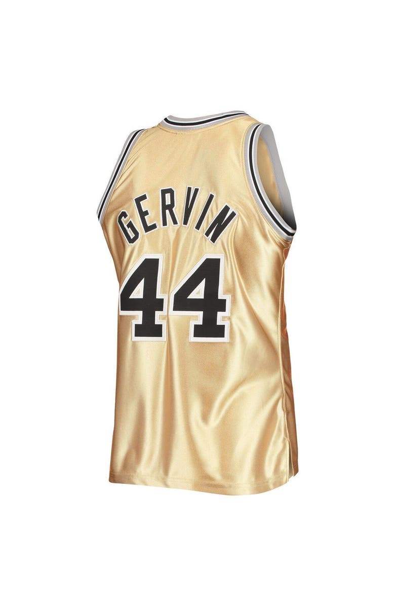 Mitchell & Ness Men's Mitchell & Ness George Gervin Gold San Antonio Spurs 75th Anniversary 1977/78 Hardwood Classics Swingman Jersey, Alternate, color, 