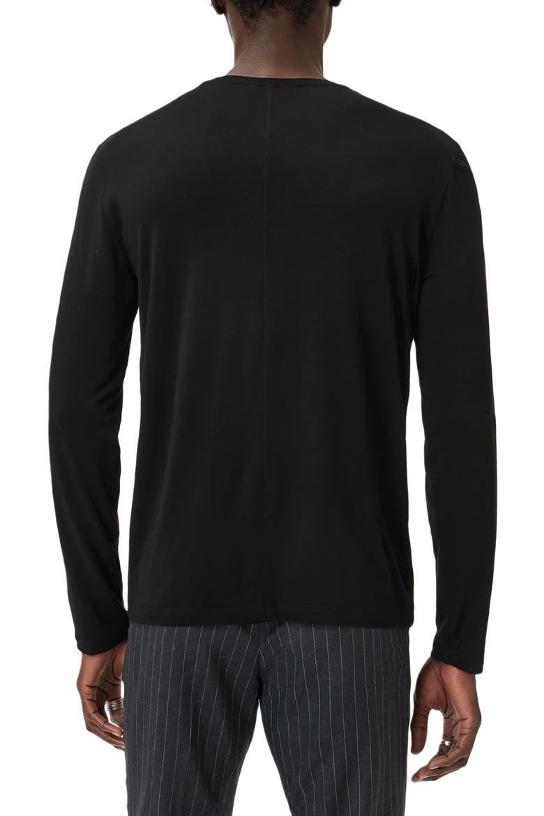 Clemente Lyocell & Wool Long Sleeve T-Shirt, Alternate, color, BLACK