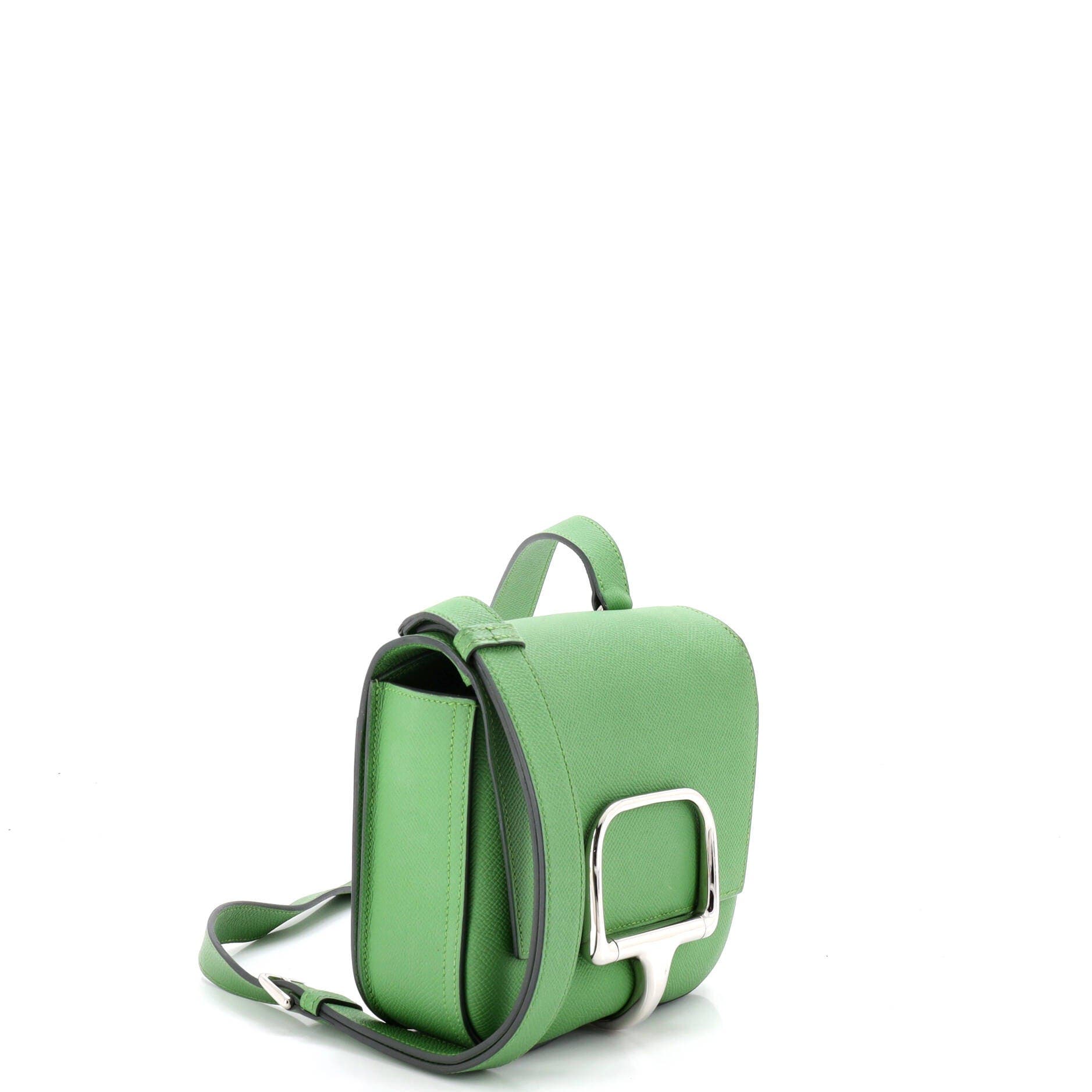 Pre-Owned Hermes Della Cavalleria Shoulder Bag Epsom Mini, Alternate, color, Vert Yucca