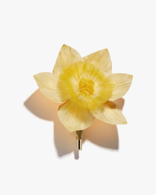 Helena Simon The Daffodil Floral Brooch In Yellow