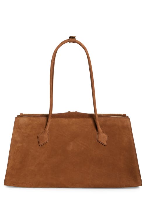 Alaïa Le Teckel Suede Tote In Terre D Ombre
