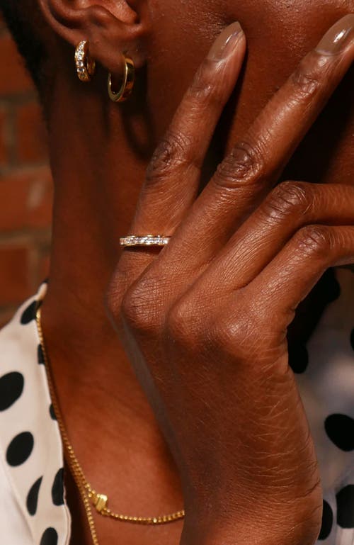 Gwen Beloti Channel Set Cz Eternity Band Ring In Gold
