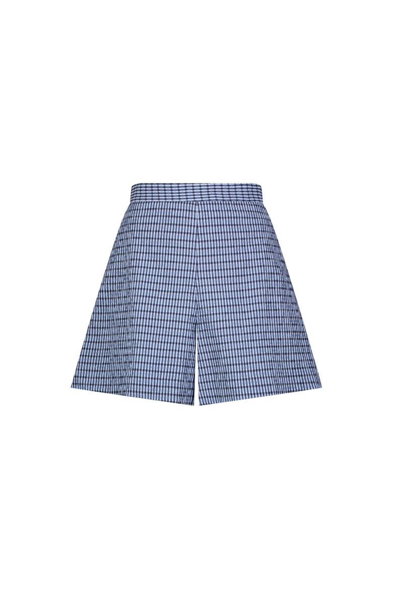 Checked Seersucker Short, Main, color, Navy Multi