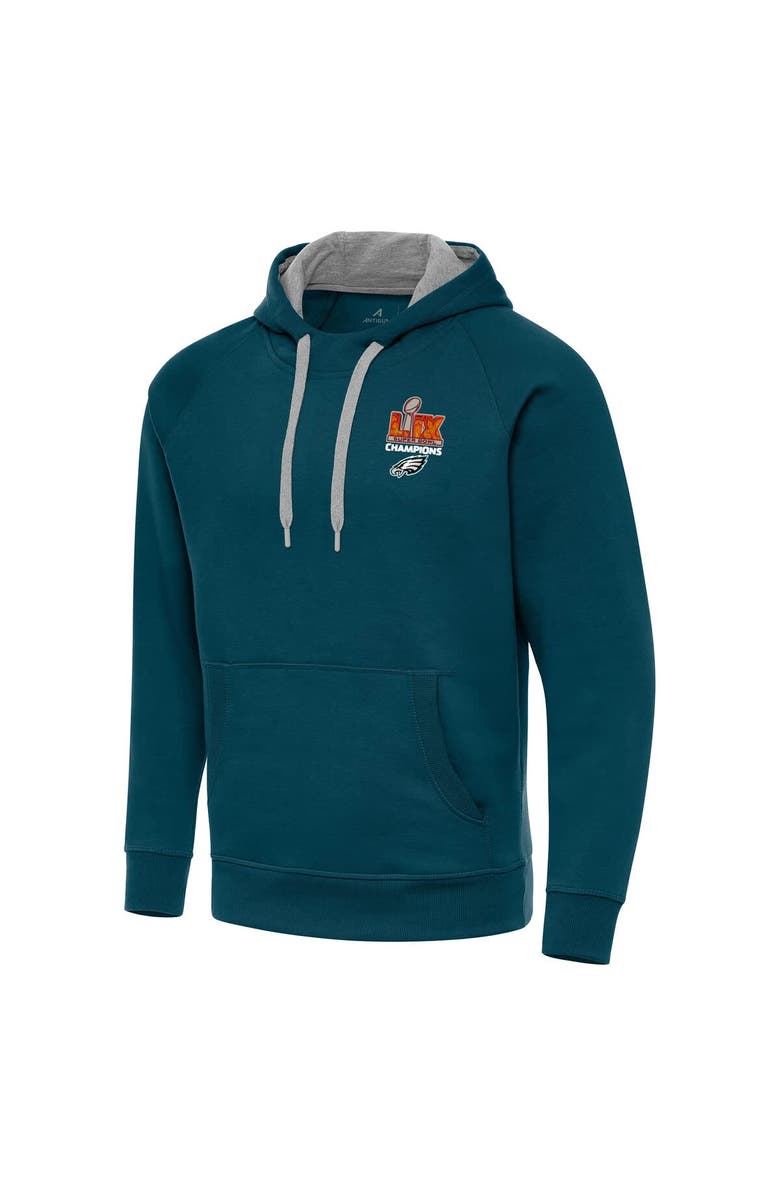 ANTIGUA Men's Antigua Midnight Green Super Bowl LIX Champions Victory Pullover Hoodie, Alternate, color, Green