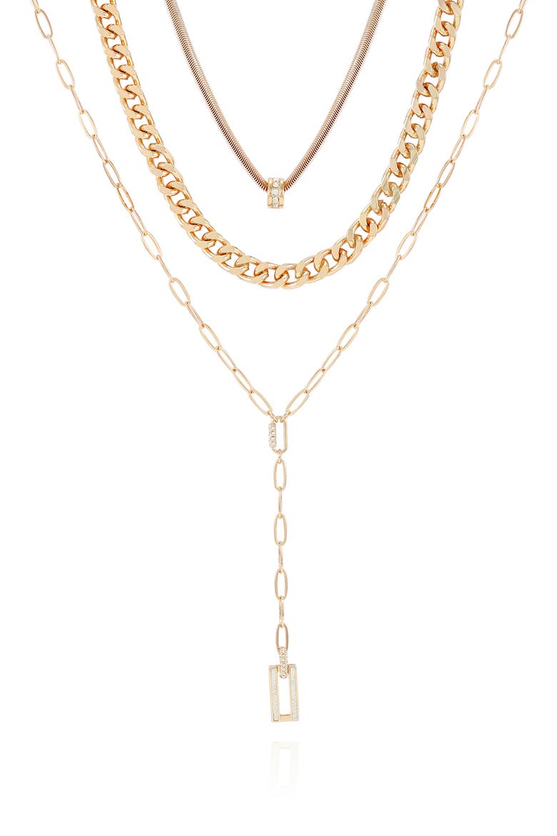 Layered Necklace, Main, color, GOLD TONE