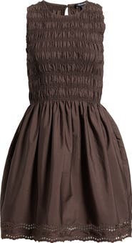 Madewell The Embroidered Melody Smocked Minidress