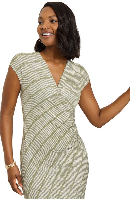 Tommy Bahama Carmela Bungalow Bay Stripe Faux Wrap Maxi Dress