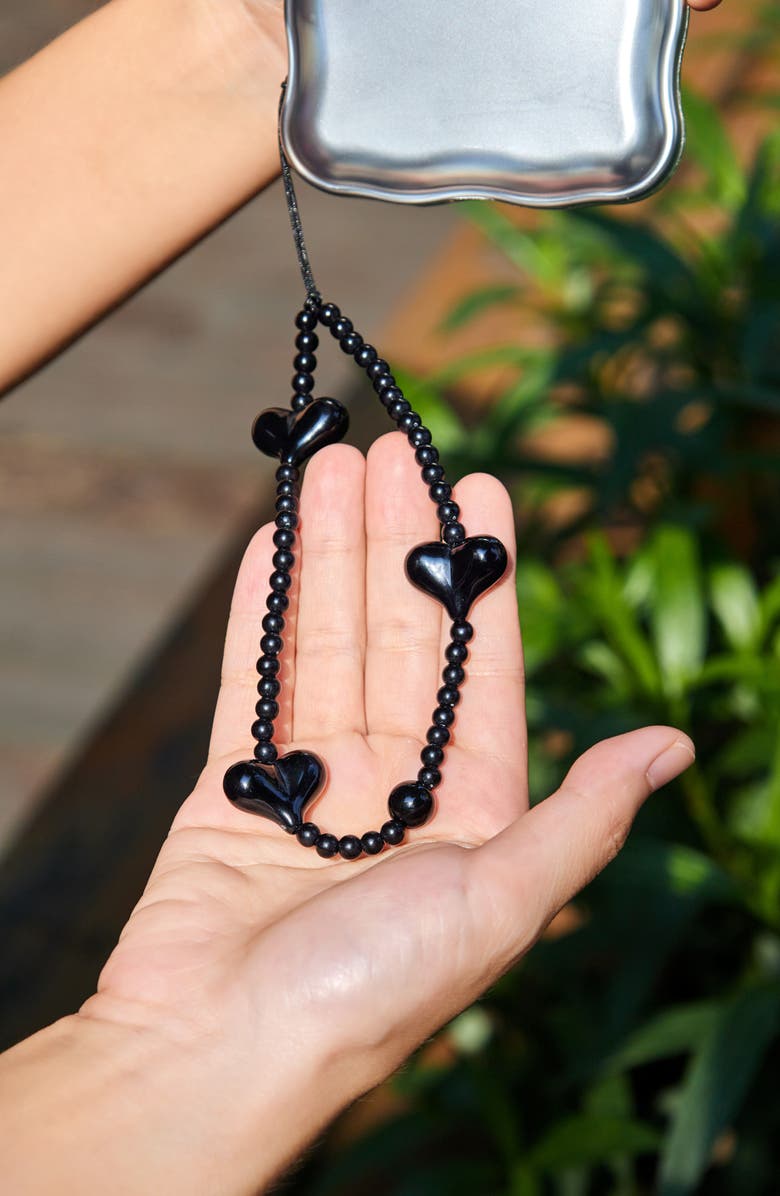 Auramma Heart Beaded Phone Charm, Alternate, color, 