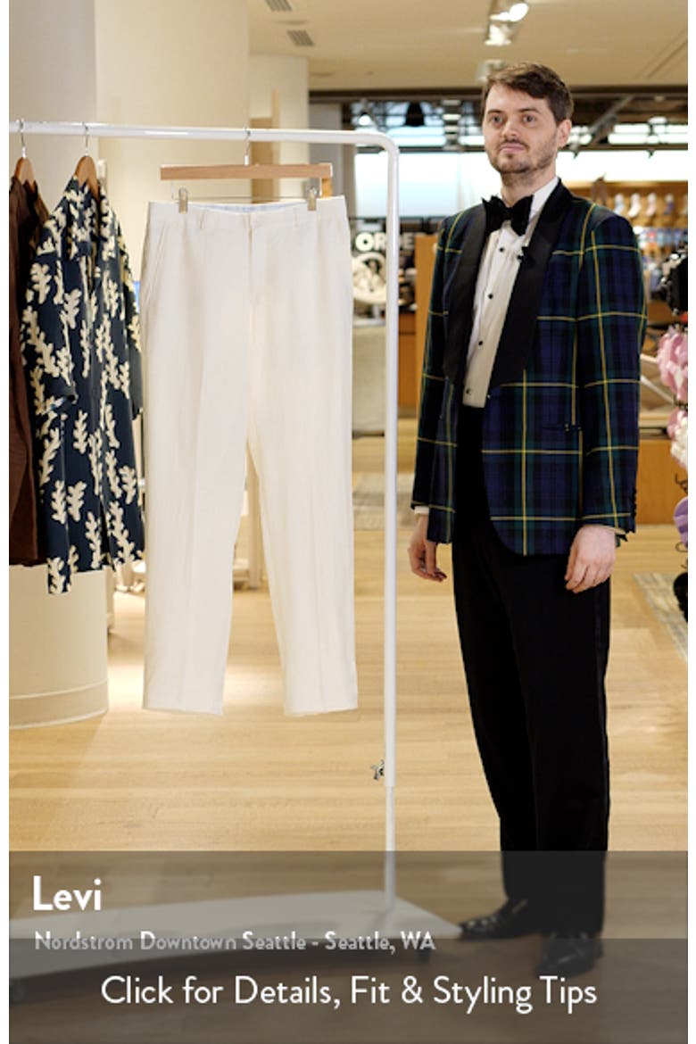 Flat Front Linen Dress Pants video