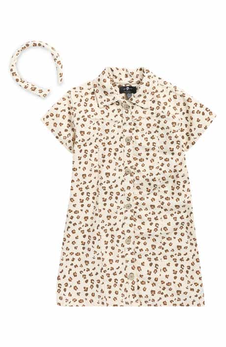 7 For All Mankind Kids' Denim Dress & Headband Set