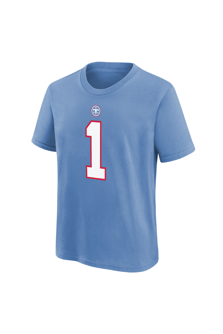Youth Nike Cameron Ward Light Blue Tennessee Titans Name & Number T-Shirt, Alternate, color, Light Blue