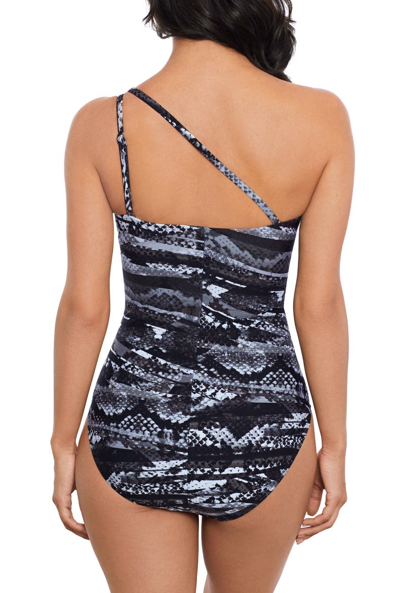 Zaatar Charlize One-Piece Swimsuit, Alternate, color, BLACK/ GRAY