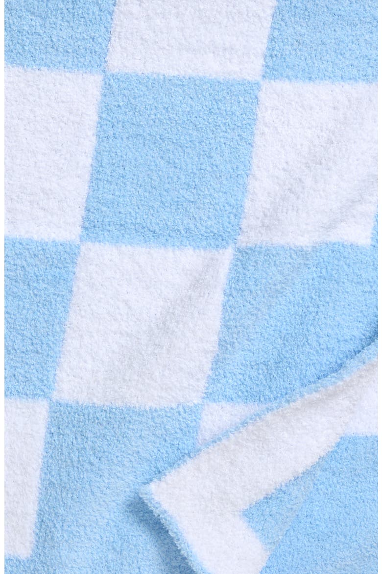 Print So Soft Chenille Blanket, Alternate, color, BLUE QUIET WHITE CHECKERED