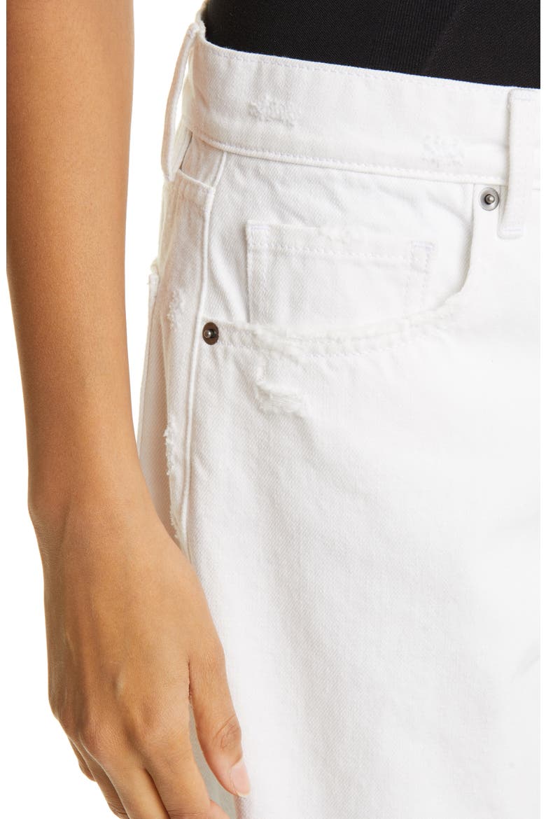 Le Original High Waist Front Cuff Straight Leg Jeans, Alternate, color, RUMPLED BLANC GRIND