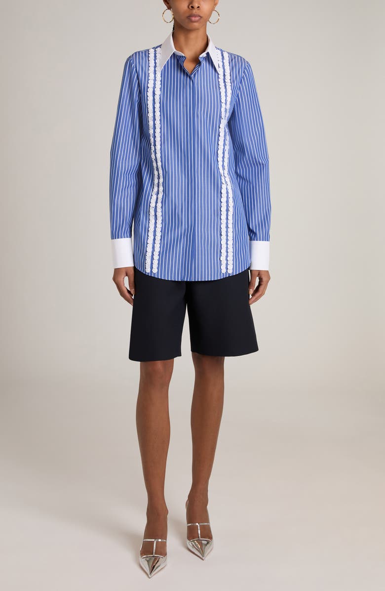 Valentino Garavani Beaded Stripe Oversize Shirt, Alternate, color, 