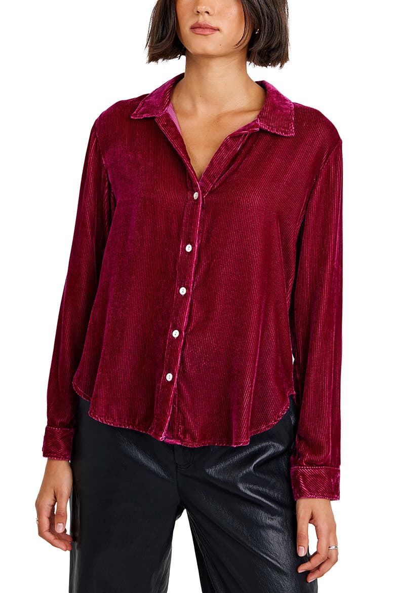Clean Corduroy Shirt, Main, color, ICED MULBERRY