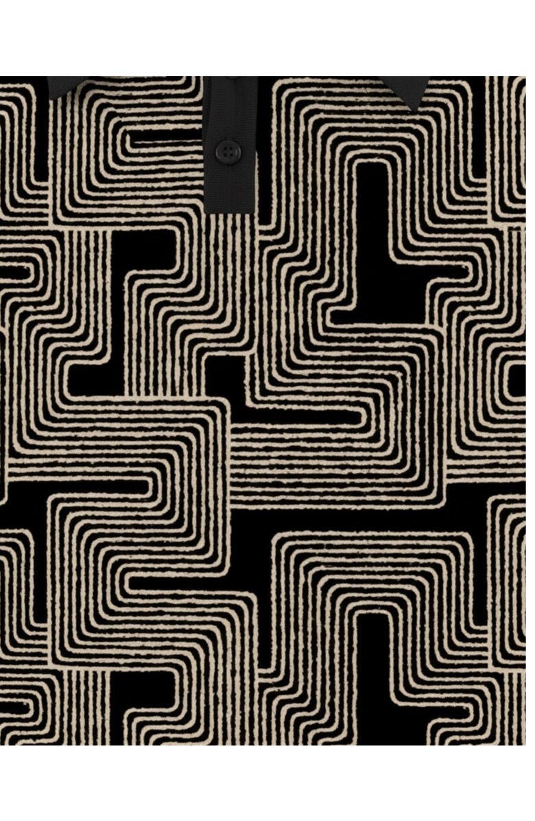 Lords of Harlech Inter Twine Mens Merino Silk Cashmere Polo, Alternate, color, Inter Twine Black