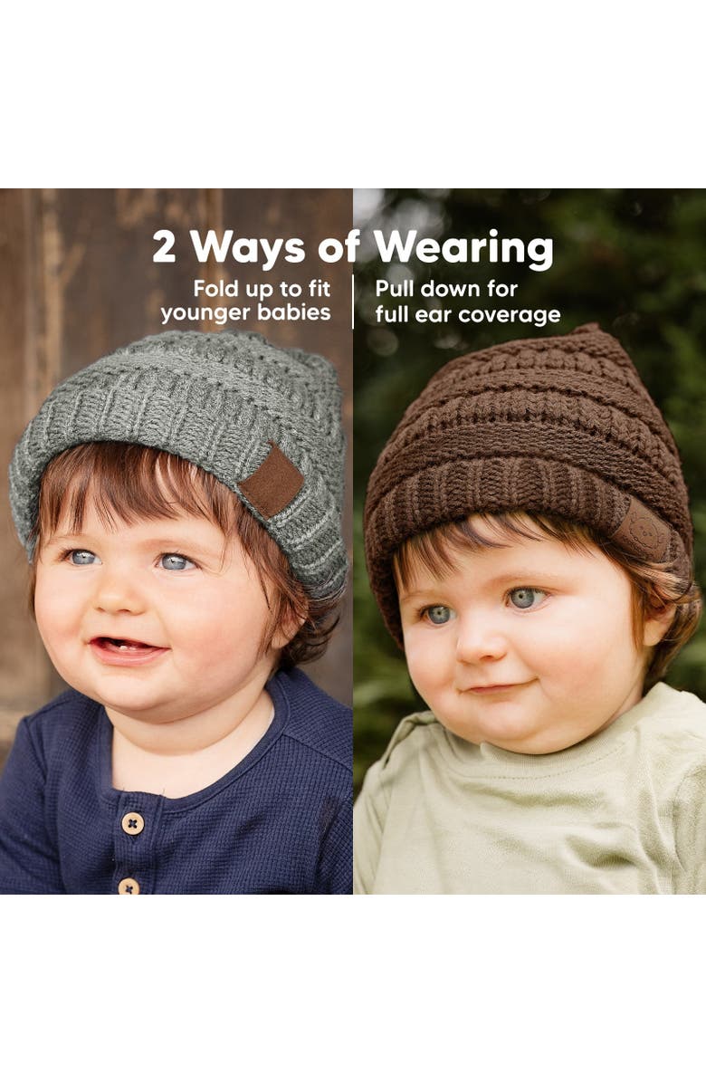 KeaBabies 3-Pack Warmzy Baby Beanies, Alternate, color, Mars
