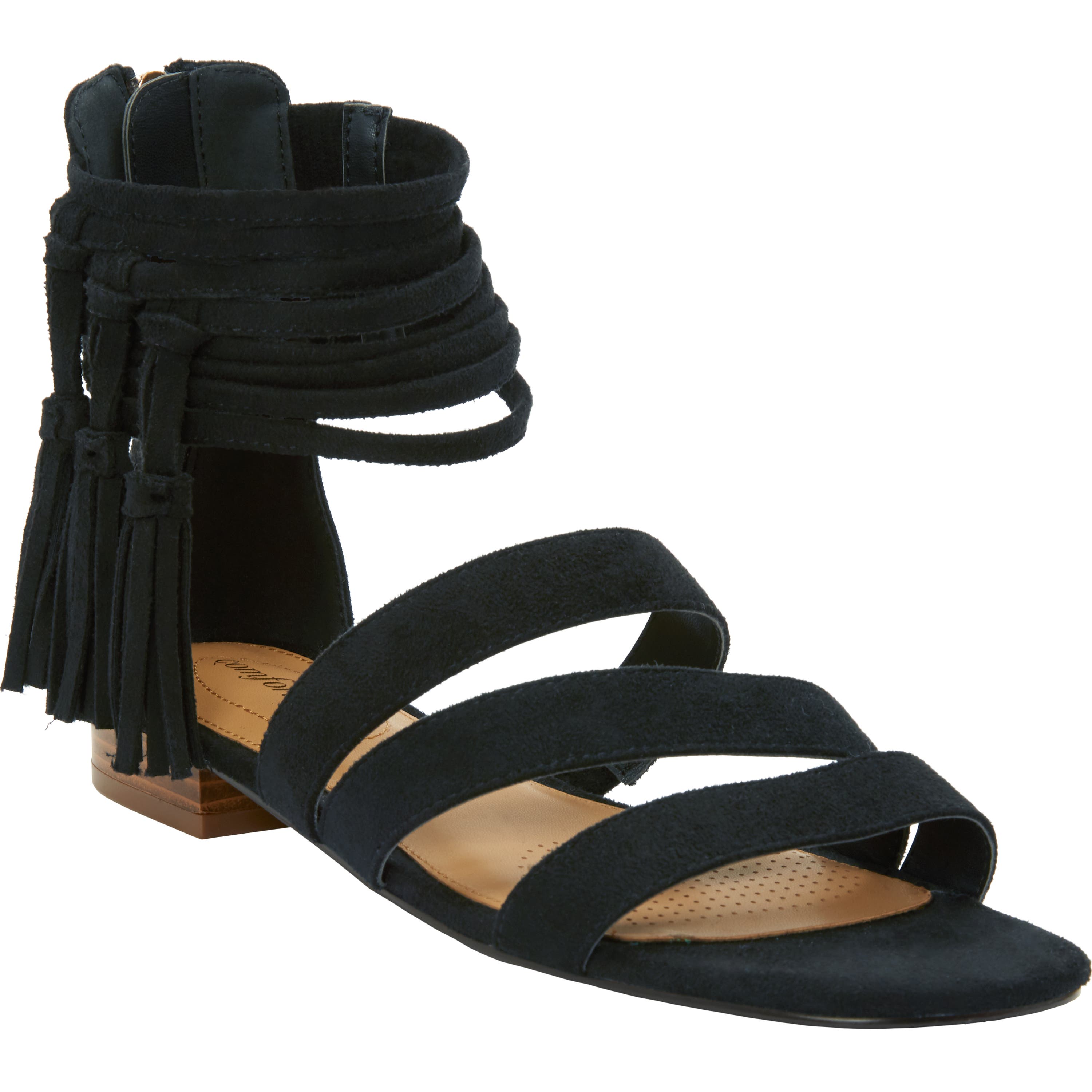 Comfortview The Eleni Sandal, Main, color, Black