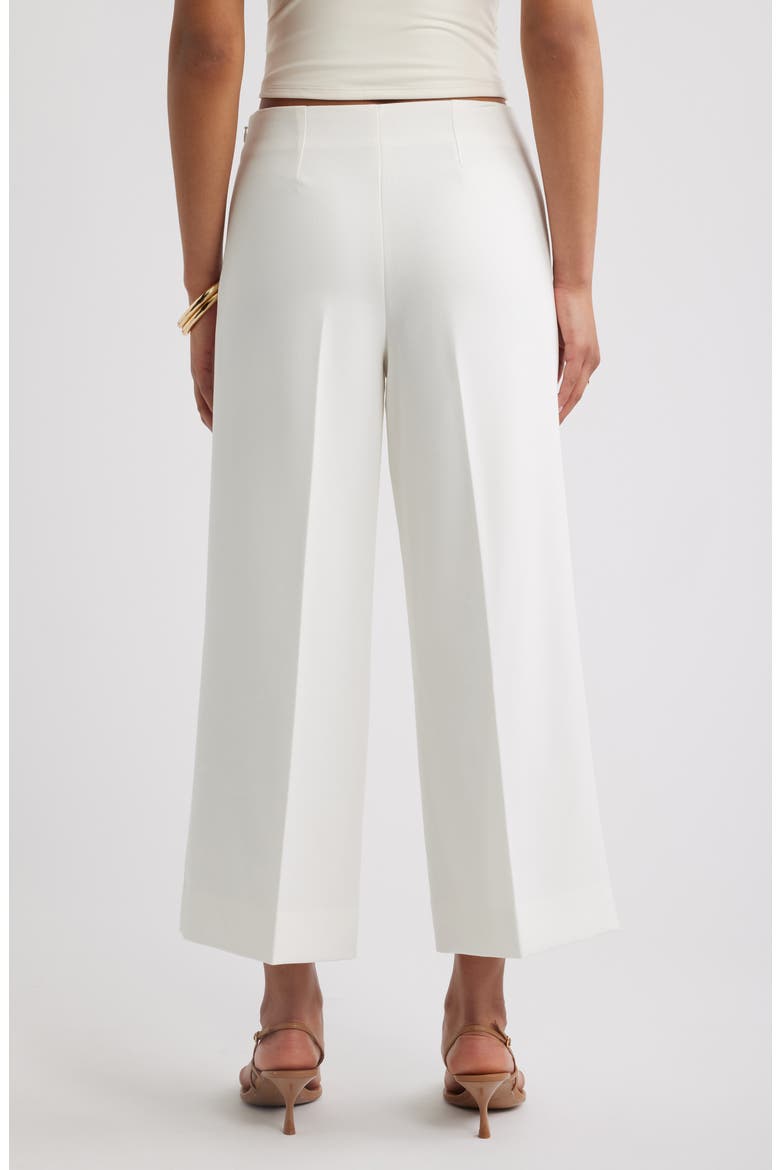 Icon Crop Wide Leg Pants, Alternate, color, IVORY