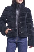 Blue Duck Genuine Shearling Diagonal Quilted Jacket