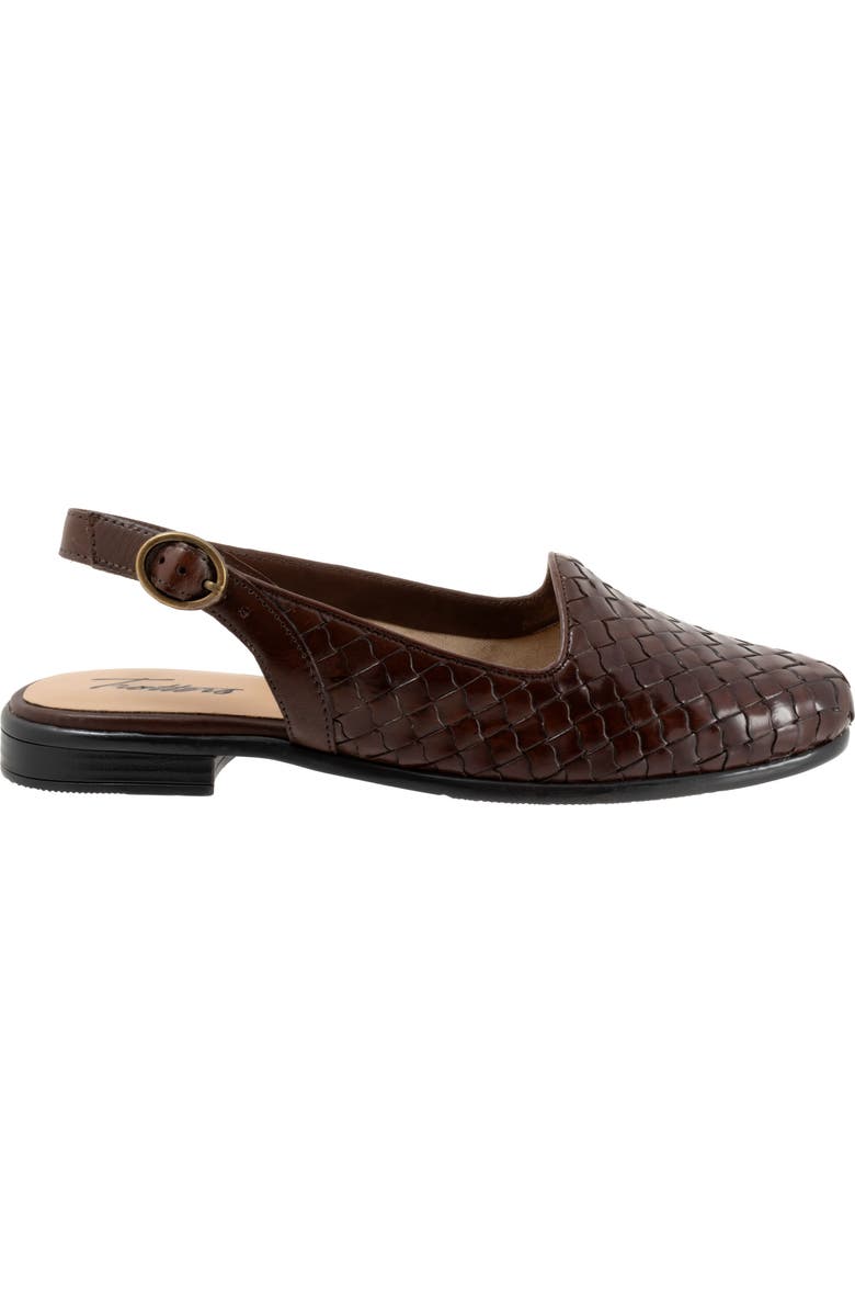 Trotters Lea Slingback Flat, Alternate, color, Dark Brown