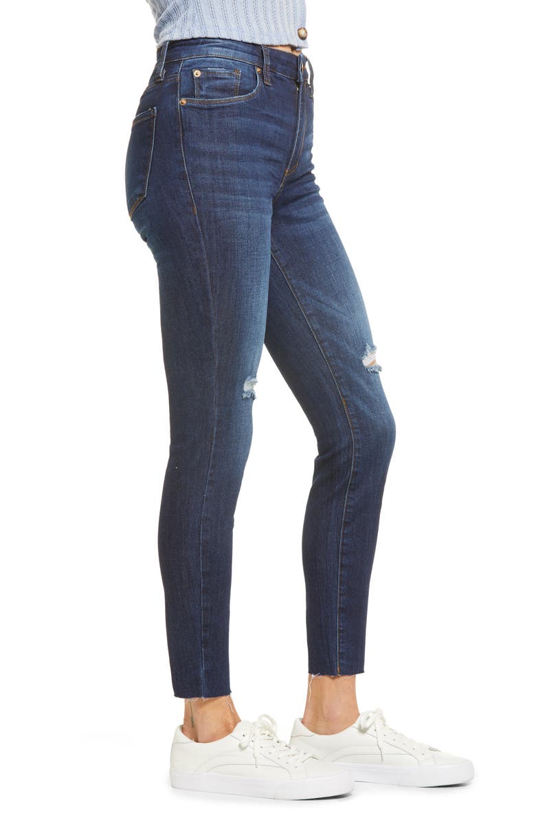 STS Blue Ellie High Rise Raw Hem Ankle Jeans, Alternate, color, 