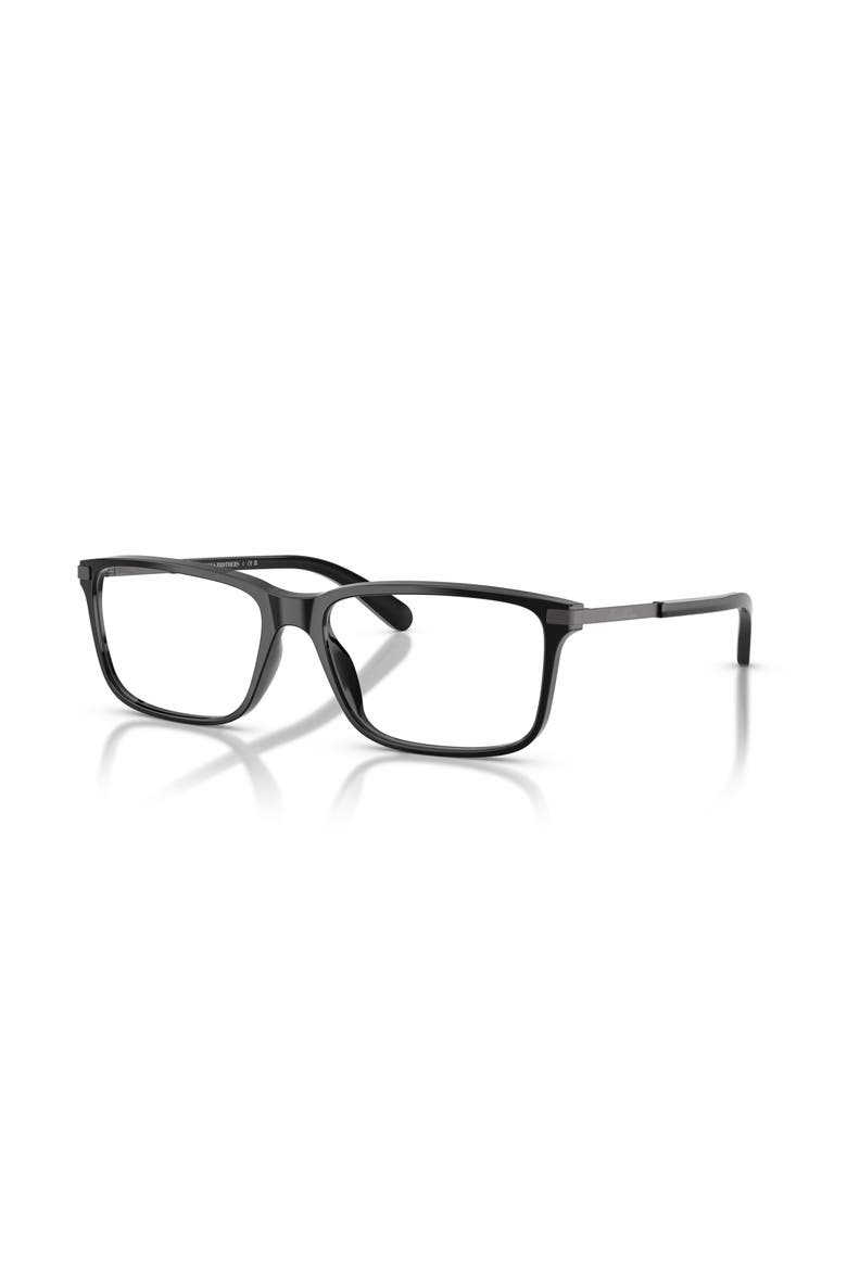 58mm Rectangle optical glasses, Main, color, Black