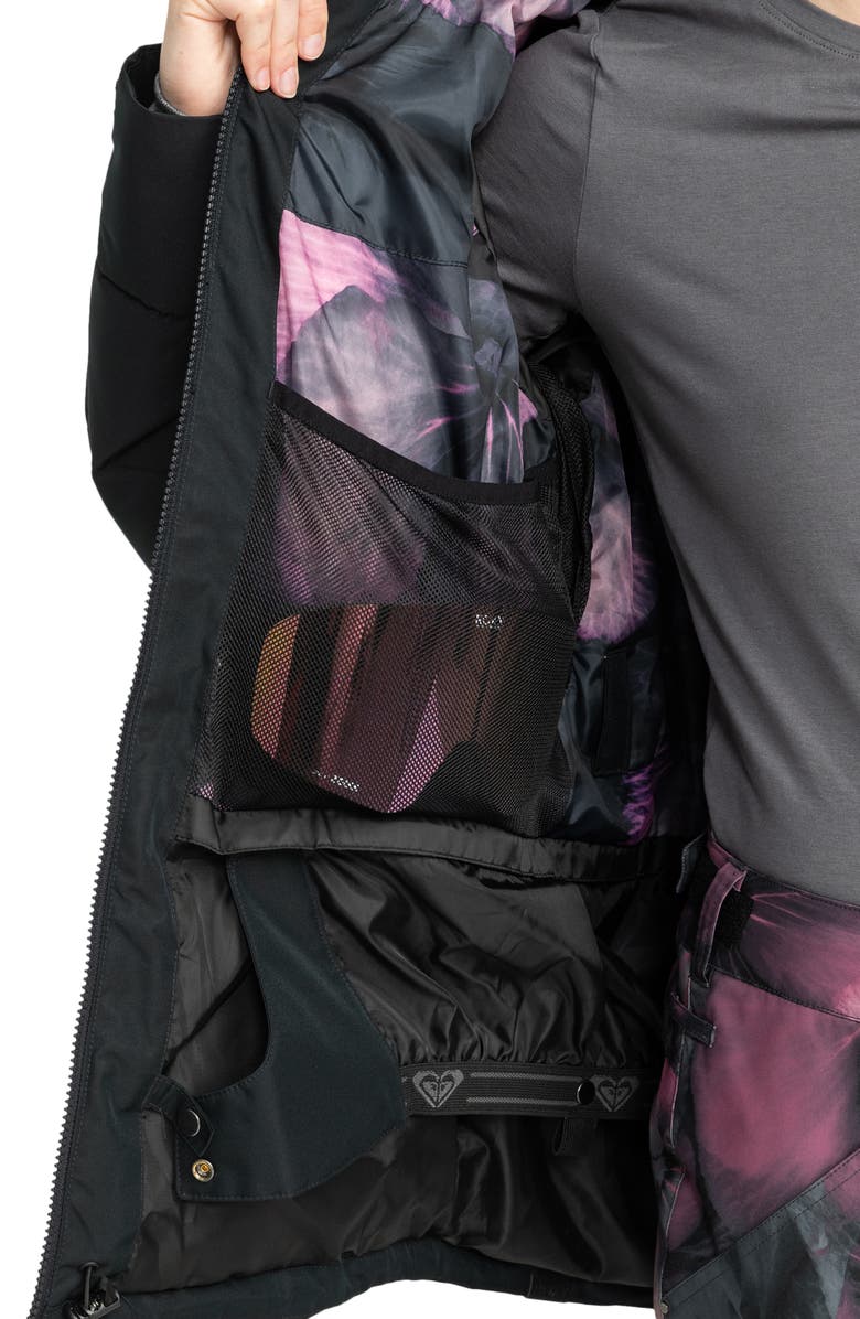 Roxy Quinn Durable Water Repellent Snow Jacket with Faux Fur Hood, Alternate, color, 