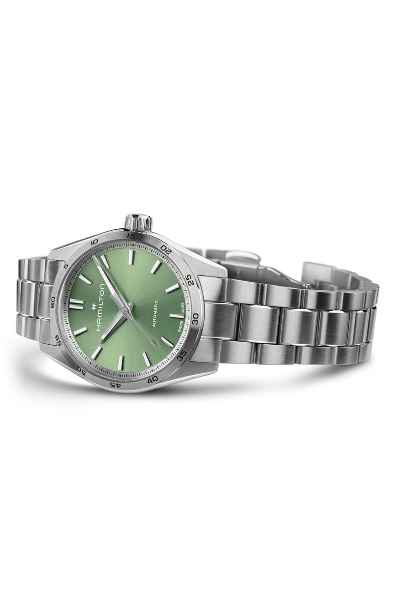 Hamilton Jazzmaster Performer Automatic Bracelet Watch, 34mm, Alternate, color, Green