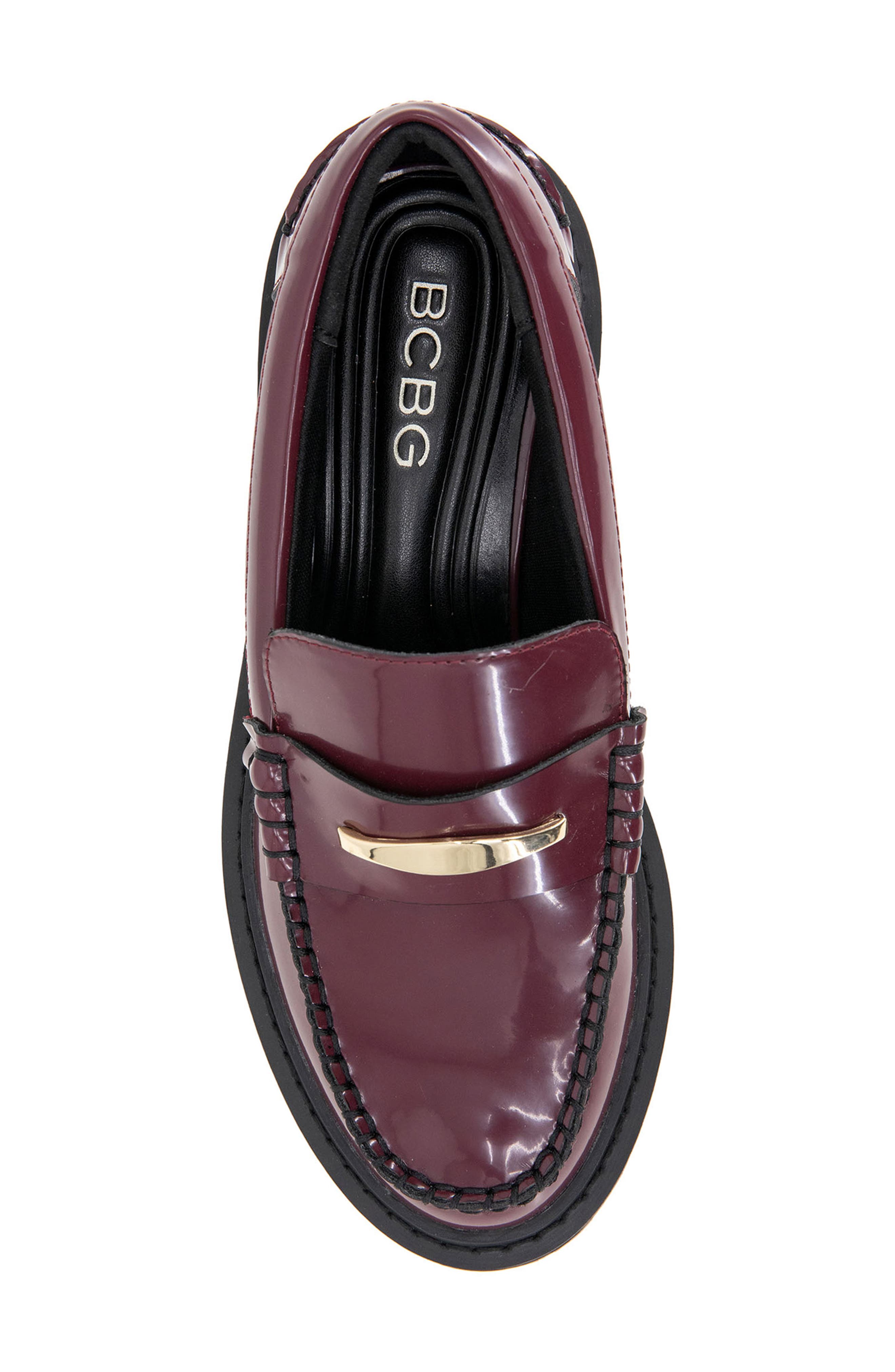 BCBGeneration Laney Lug Loafer, Alternate, color, Dark Cherry