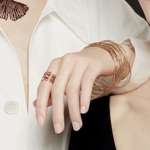Ginette Ny Circles Bangle 3 Pack In Gold