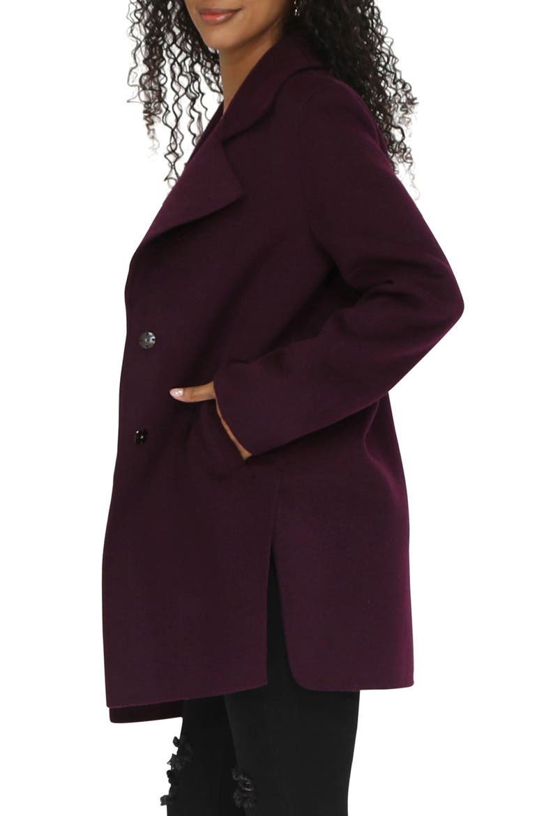 Oversize Wool Blend Coat, Alternate, color, DEEP PLUM