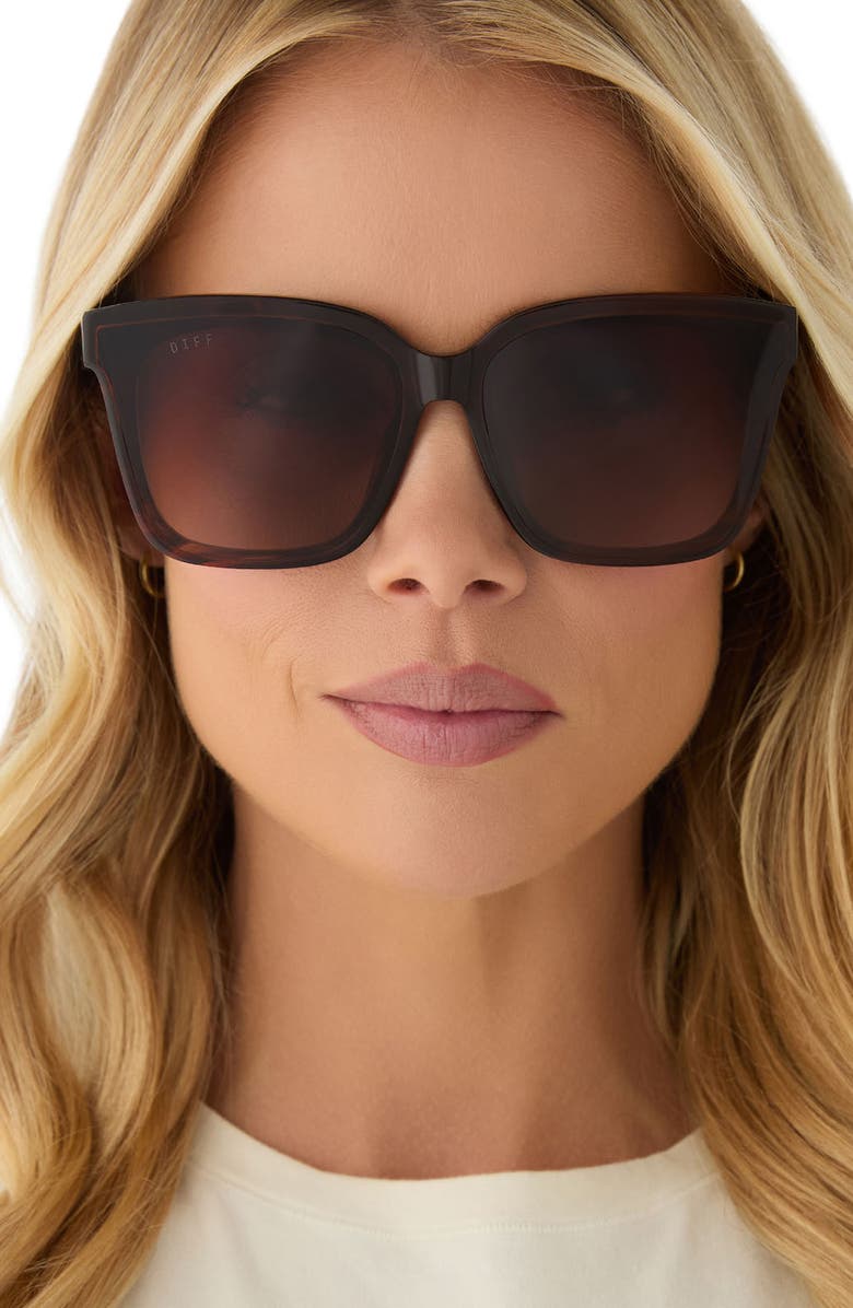 DIFF Meredith II 59mm Square Sunglasses, Alternate, color, Sequoia Tortoise / Brown