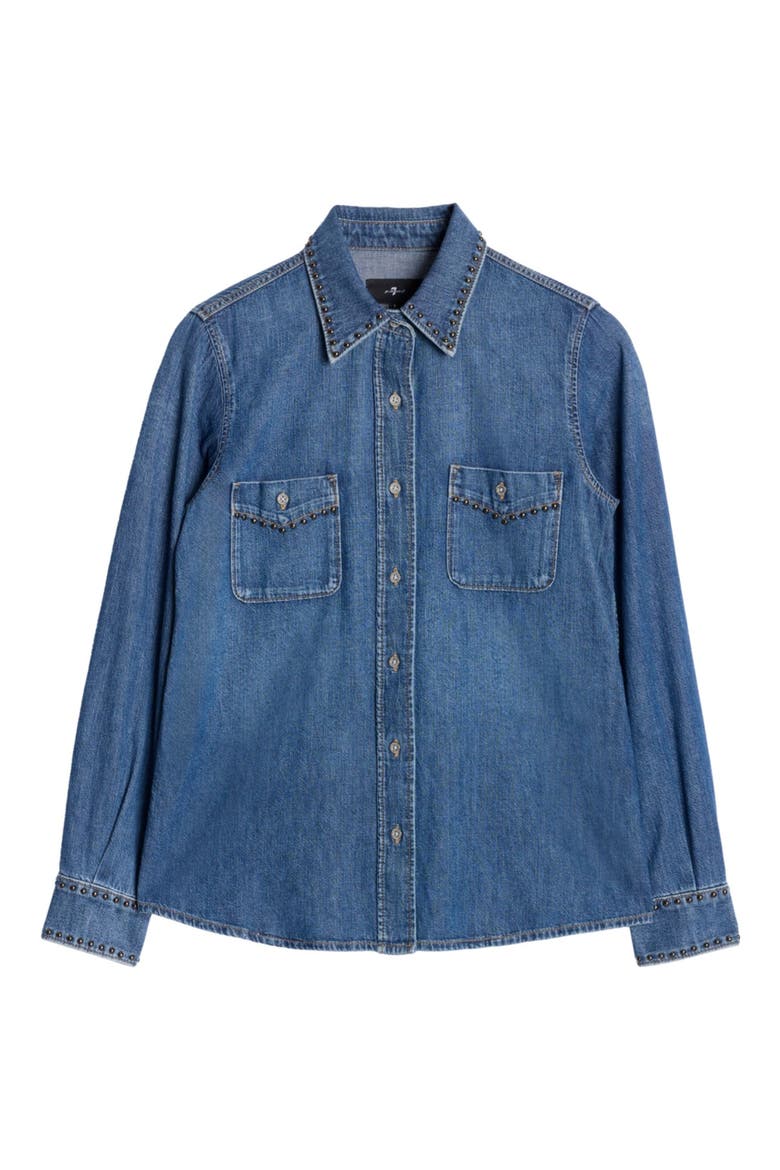 Western Stud Denim Shirt, Alternate, color, STREET WISE WIT