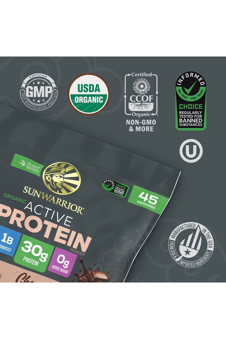 Organic Active Protein Powder, Alternate, color, Chocolate, 2.25kg