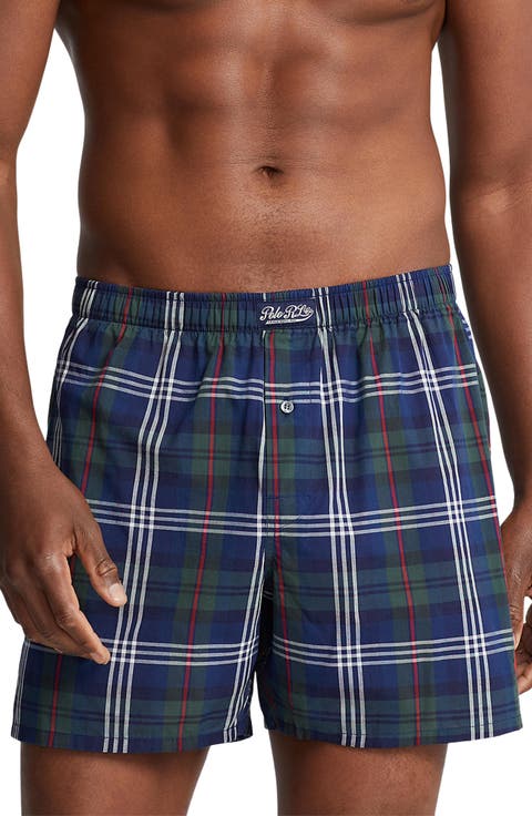 Plaid Woven Cotton Boxers