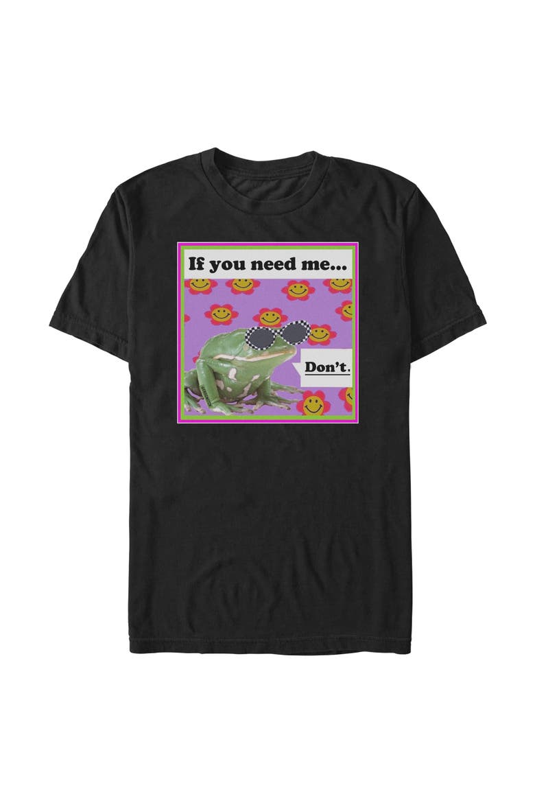 Men's Lost Gods Groovy Frog Don't Photo  Graphic T-Shirt, Main, color, Black