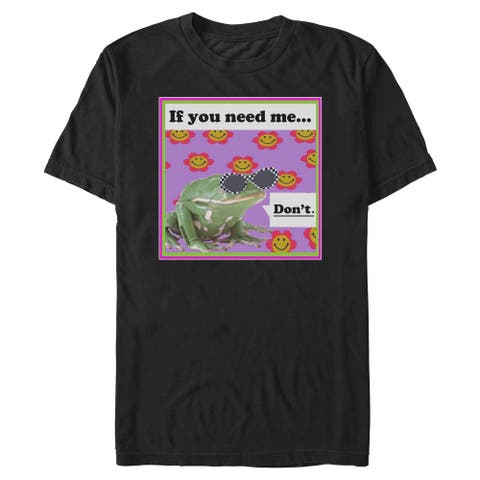 Men's Lost Gods Groovy Frog Don't Photo  Graphic T-Shirt