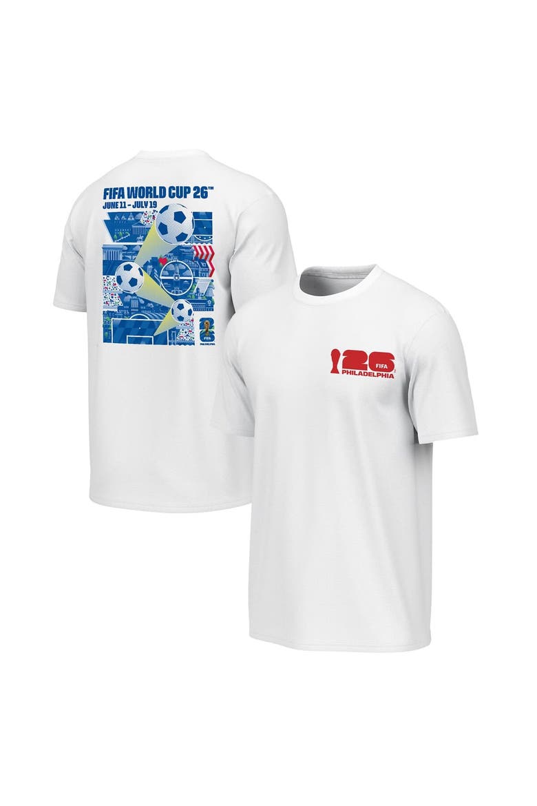 Men's Outerstuff White 2026 FIFA World Cup Philadelphia Host City Poster Graphic T-Shirt, Main, color, White