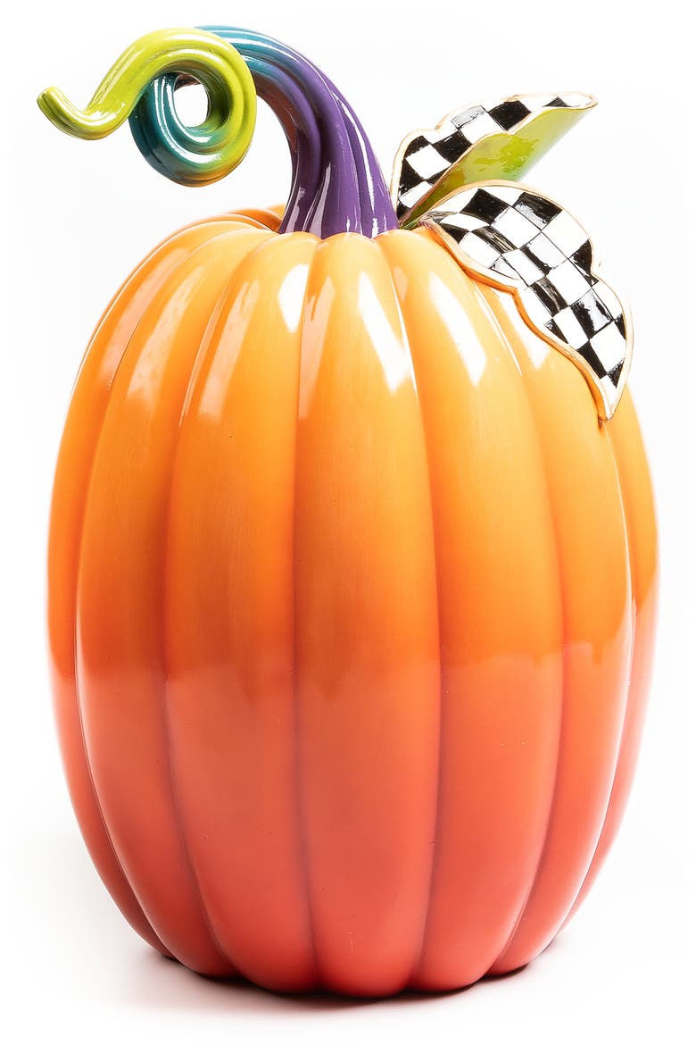 Large Ombre Pumpkin Decoration, Main, color, ORANGE