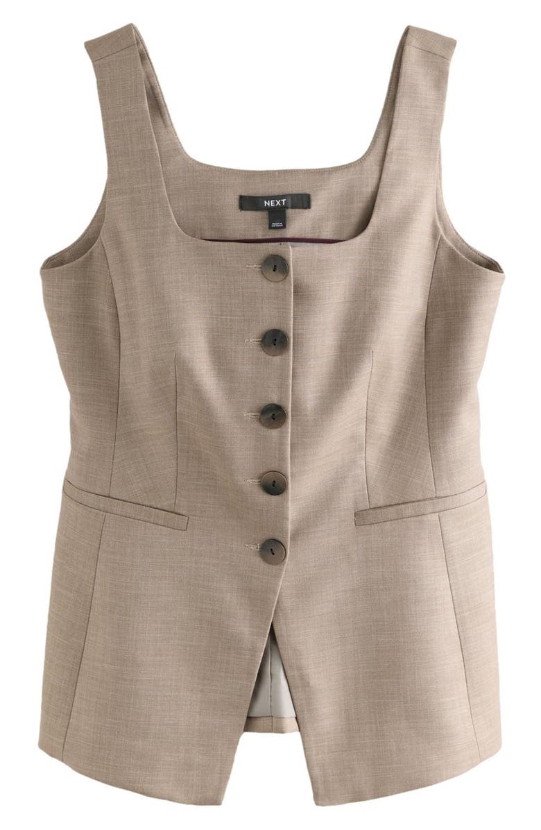 NEXT Cross Hatch Square Neck Button Through Tailored Vest, Alternate, color,