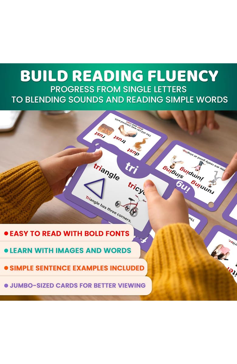 Quokka ABC Learning Flash Cards for Toddlers, Alternate, color, Phonics 5 Set