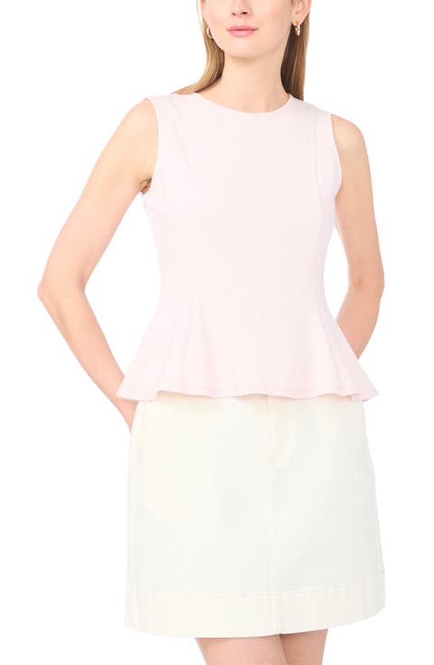 Cotton Blend Peplum Tank
