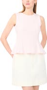 Vince Camuto Cotton Blend Peplum Tank